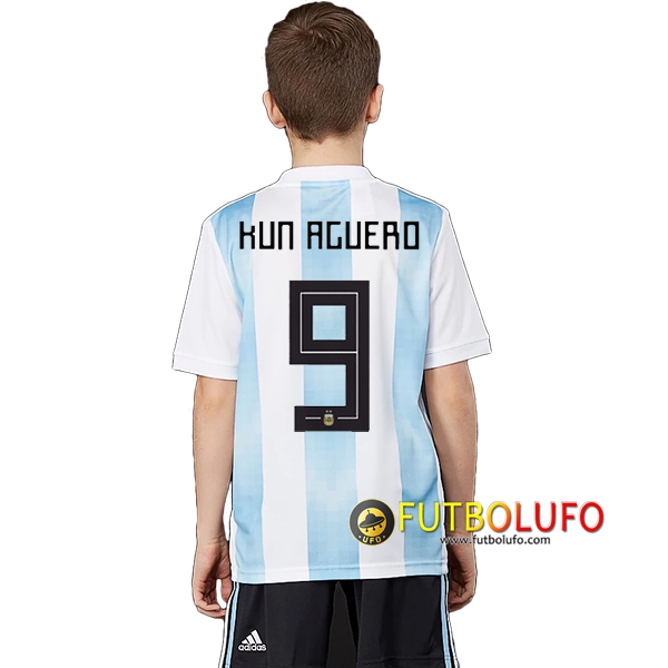 Primera Camiseta de Argentina Niños (KUN AGUERO 9) 2018/2019