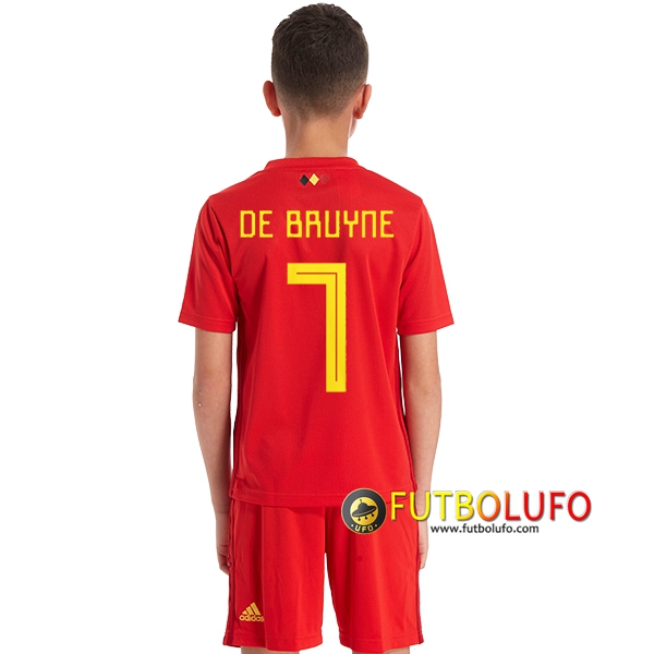 Primera Camiseta de Bélgica Niños (DE BRUYNE 7) 2018/2019