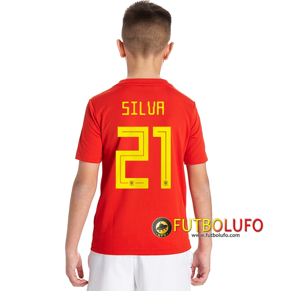 Primera Camiseta de España Niños (Silva 21) 2018/2019