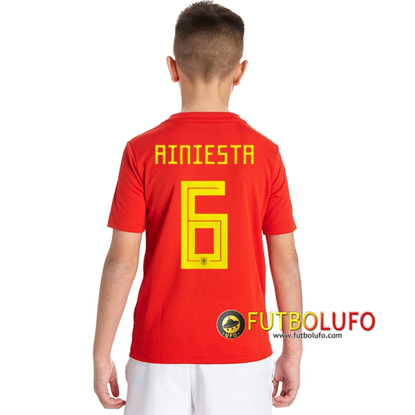 Primera Camiseta de España Niños (A.Iniesta 6) 2018/2019
