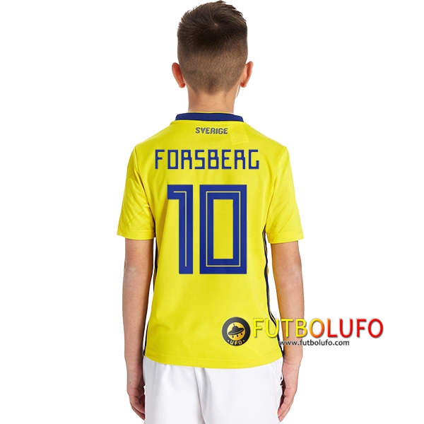 Primera Camiseta de Suecia Niños (FORSBERG 10) 2018/2019
