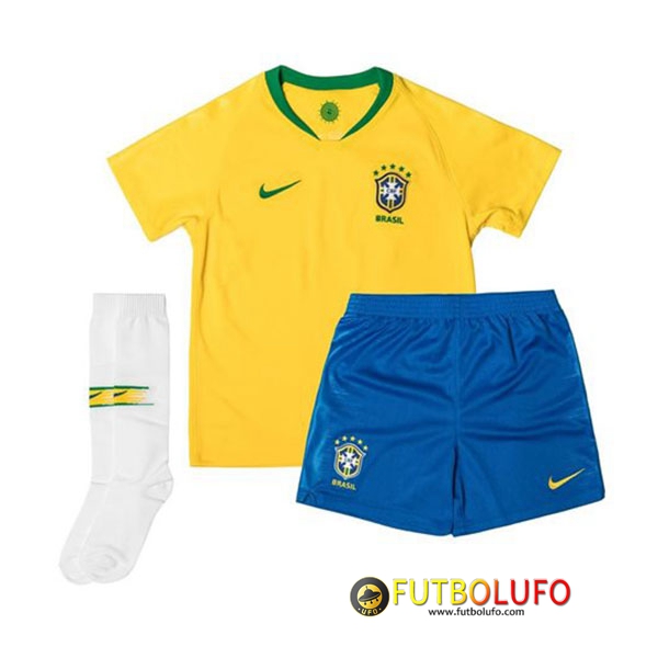 Primera Camiseta de Brasil Niños 2018 2019