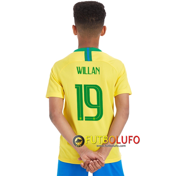 Primera Camiseta de Brasil Niños (WILLAN 19) 2018/2019