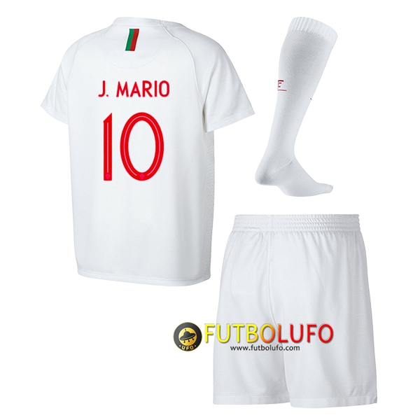 Segunda Camiseta de Portugal Niños (J.Mario 10) 2018/2019