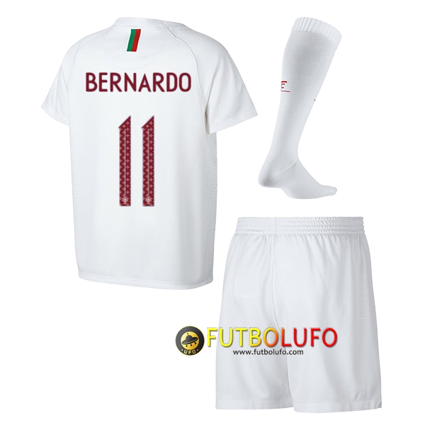 Segunda Camiseta de Portugal Niños (Bernardo 11) 2018/2019