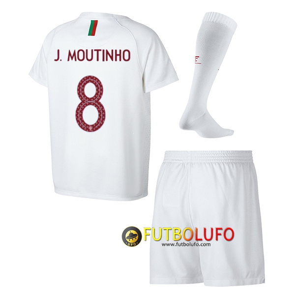 Segunda Camiseta de Portugal Niños (J.Moutinho 8) 2018/2019