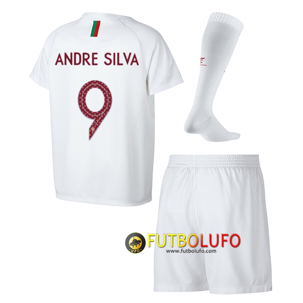 Segunda Camiseta de Portugal Niños (Andre Silva 9) 2018/2019