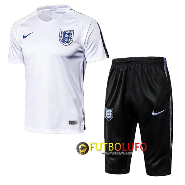 Pre-partido Camiseta Entrenamiento Inglaterra Blanco 2018/2019 + Pantalones 3/4