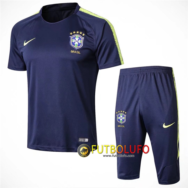 Pre-partido Camiseta Entrenamiento Brasil Azul oscuro 2018/2019 + Pantalones 3/4