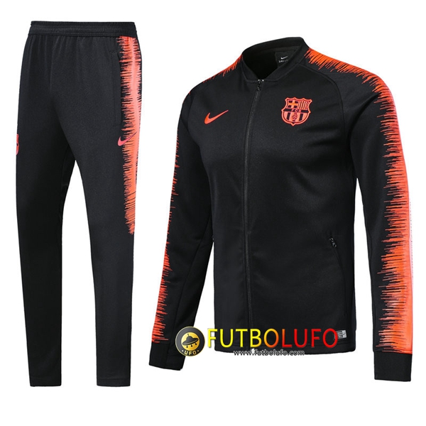 Chandal del FC Barcelona Azul marino/Naranja 2017/2018 Chaqueta + Pantalones