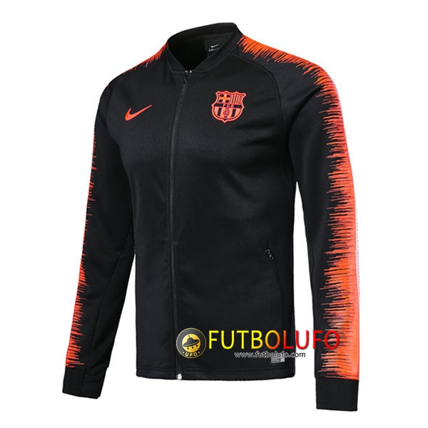 Chaqueta Futbol Barcelona Negro/Naranja 2018/2019