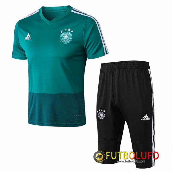 Pre-partido Camiseta Entrenamiento Alemania Verde 2018/2019 + Pantalones 3/4