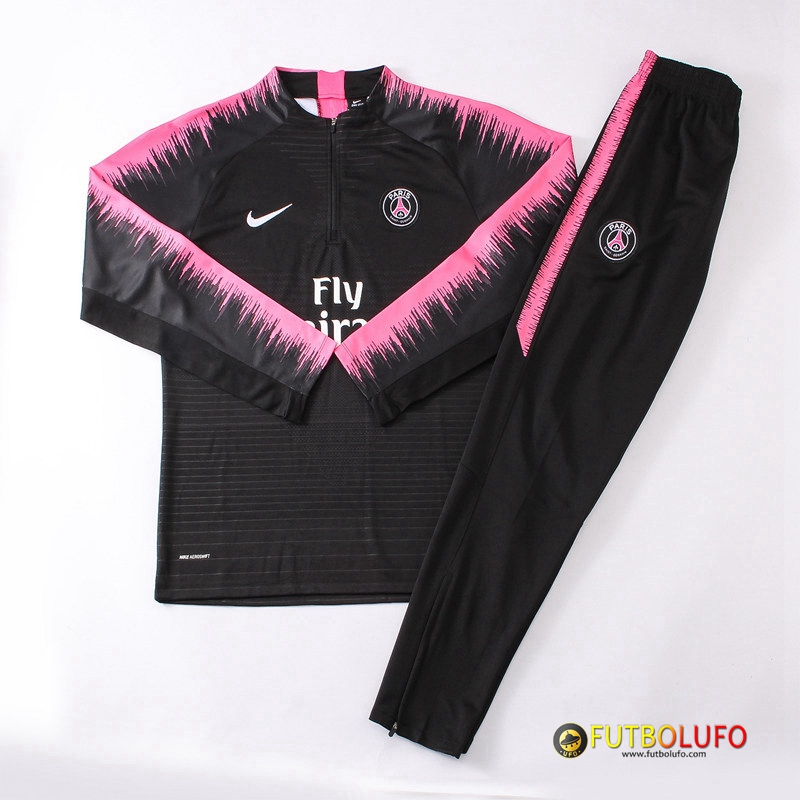 Nueva Chandal del PSG Negro/Rosa 2018 2019 Sudadera + Pantalones Tailandia