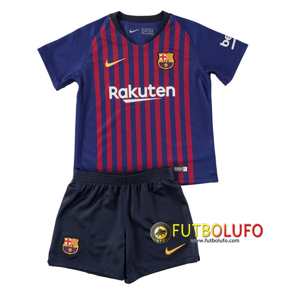 Primera Camiseta FC Barcelona Niños 2018/2019 + Pantalones Cortos