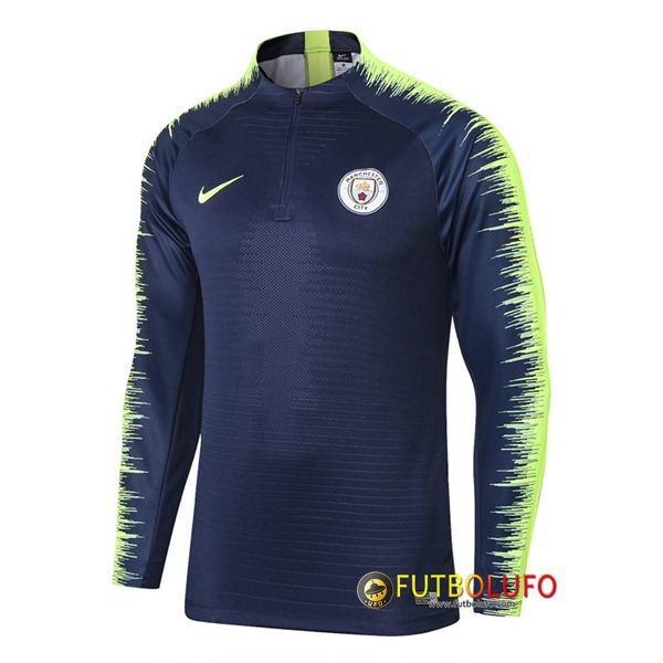 Sudadera de entrenamiento Manchester City Azul oscuro/Verde 2018/2019