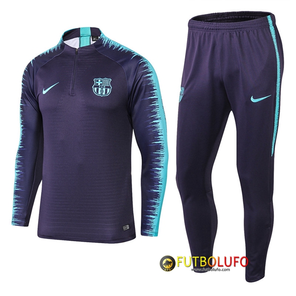 Nueva Chandal del FC Barcelona Negro Azul 2018 2019 Sudadera Pantalones Tailandia