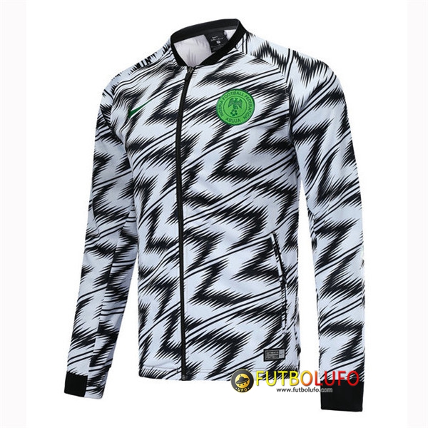 Chaqueta Futbol Nigeria Negro/Blanco 2018/2019