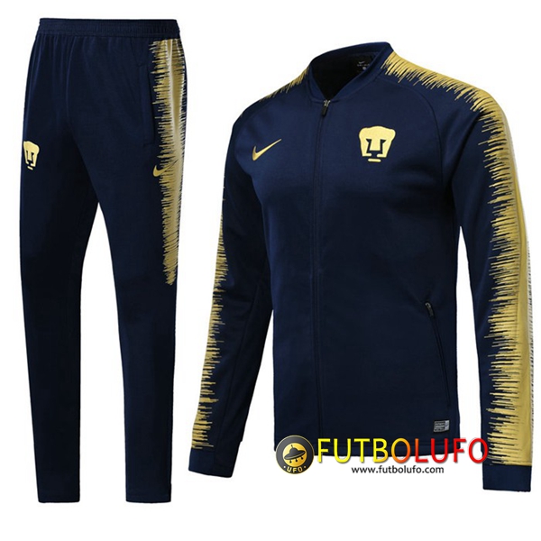 Chandal del Pumas UNAM Azul Oscuro/Amarillo 2018/2019 Chaqueta + Pantalones