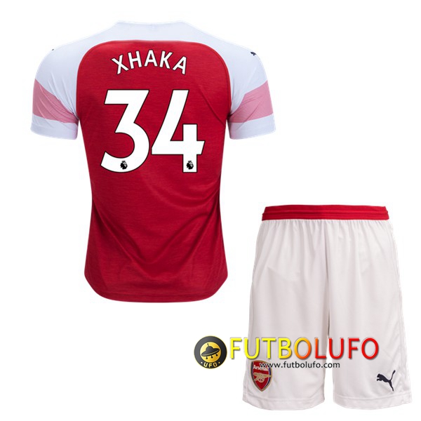 Primera Camiseta Arsenal (XHAKA 34) Niños 2018/2019 + Pantalones Cortos