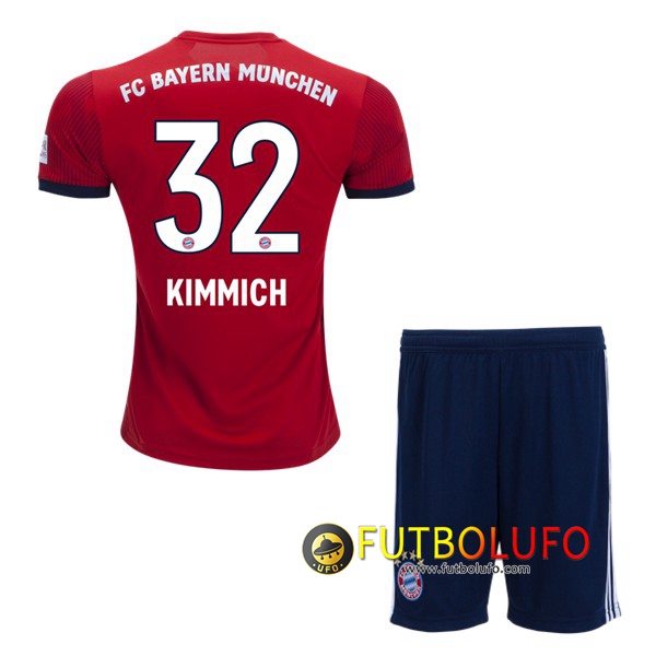 Primera Camiseta Bayern Munich (32 KIMMICH) Niños 2018/2019 + Pantalones Cortos