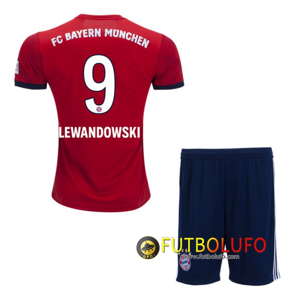 Primera Camiseta Bayern Munich (9 LEWANDOWSKI) Niños 2018/2019 + Pantalones Cortos