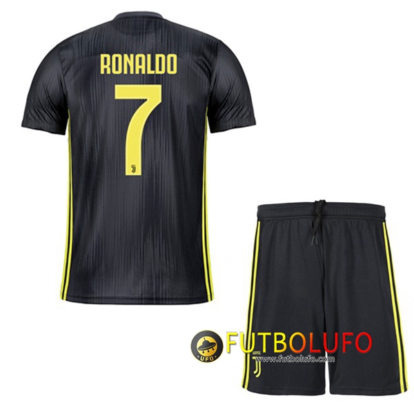 Tercera Camiseta Juventus (RONALDO 7) Niños 2018/2019 + Pantalones Cortos