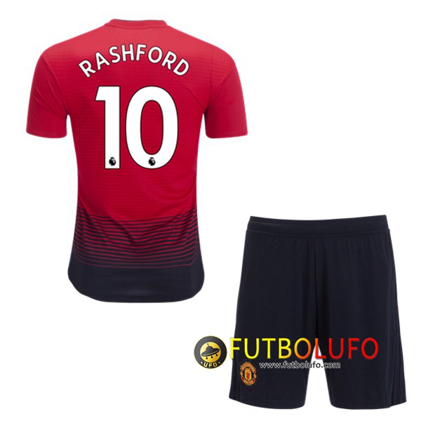 Primera Camiseta Manchester United (10 Rashford) Niños 2018/2019 + Pantalones Cortos