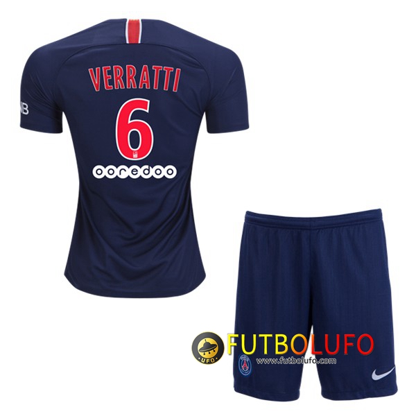 Primera Camiseta PSG (VERRATTI 6) Niños 2018/2019 + Pantalones Cortos