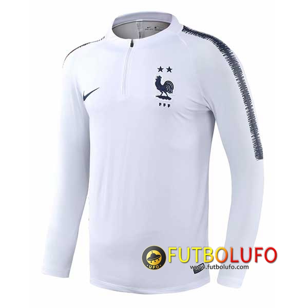 Sudadera de entrenamiento Francia 2 estrellas Blancoo 2018/2019