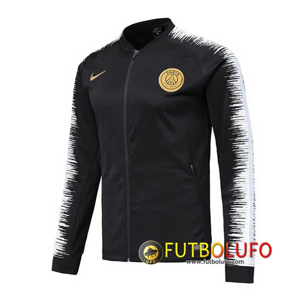 Chaqueta Futbol PSG Negro/Blancoo 2018/2019