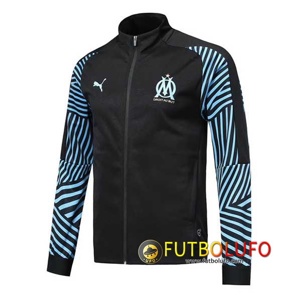 Chaqueta Futbol Marsella Negro/Azul 2018/2019