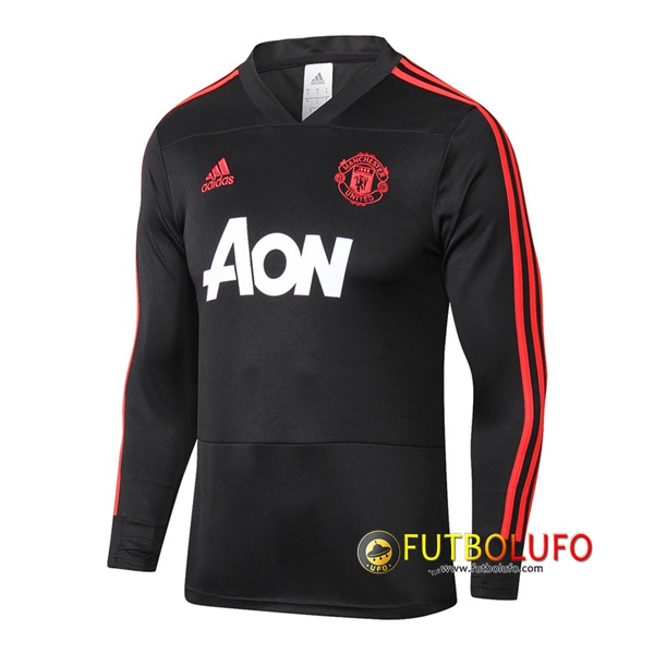 Sudadera de entrenamiento Manchester United Negro/Blanco 2018/2019