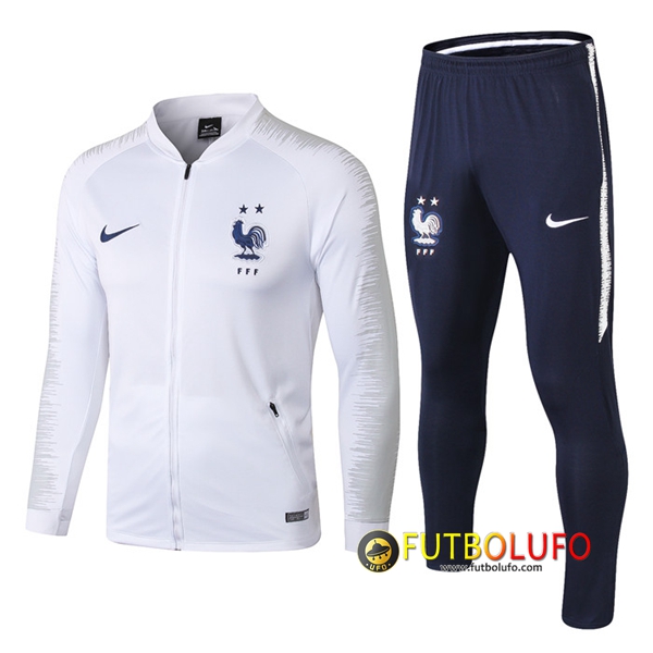 Chandal del Francia 2 estrellas Blanco 2018/2019 Chaqueta + Pantalones