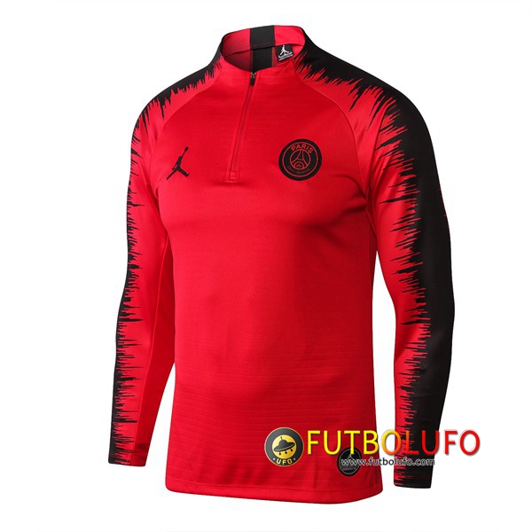 Nueva Sudadera de entrenamiento Jordan PSG Roja Negro 2018 2019 Tailandia