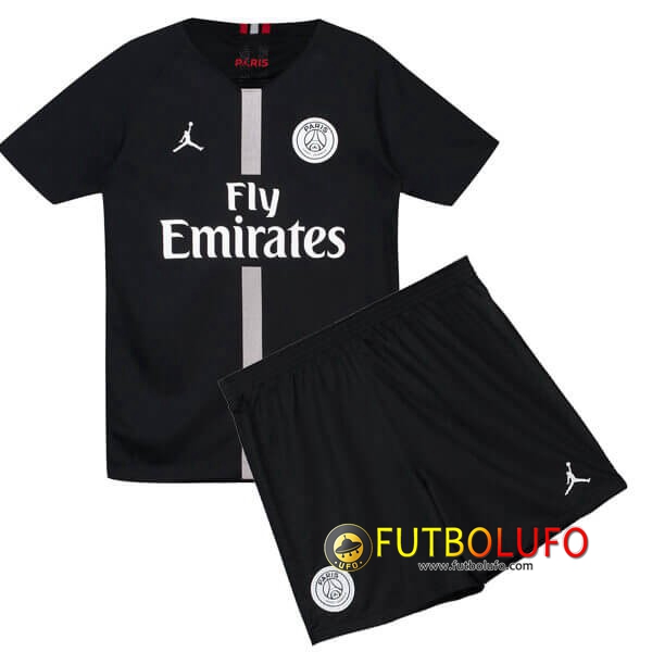 Tercera Camiseta del PSG Niños Negro 2018/2019 + Pantalones Cortos