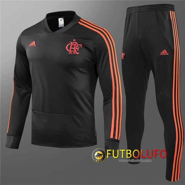Chandal del Flamengo Niño Negro 2018/2019 Sudadera + Pantalones