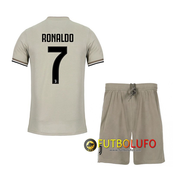 Segunda Camiseta del Juventus (RONALDO 7) Niños 2018/2019 + Pantalones Cortos