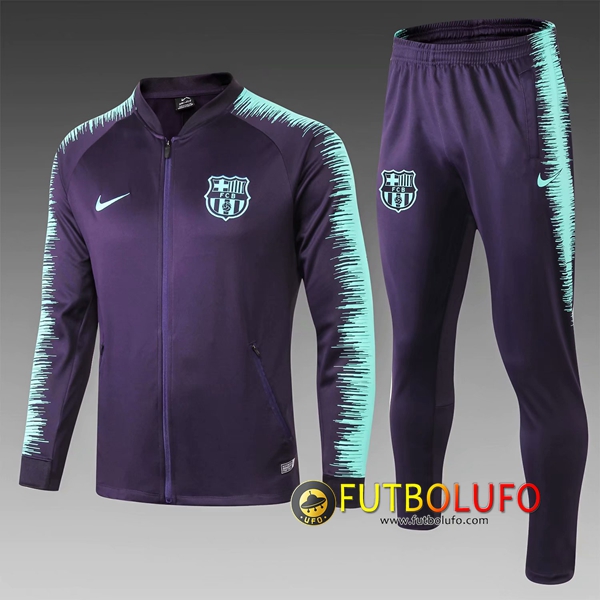 Chandal del FC Barcelona Niños Negro/Azul Strike Drill 2018/2019 Chaqueta + Pantalones