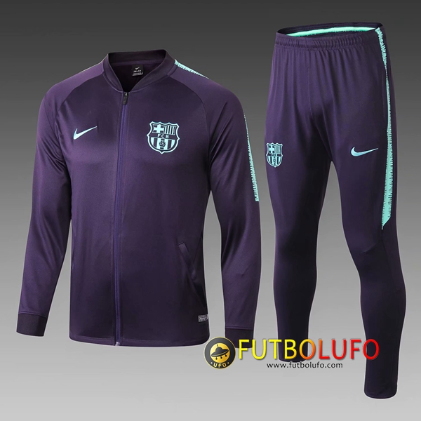 Chandal del FC Barcelona Niños Negro/Azul 2018/2019 Chaqueta + Pantalones