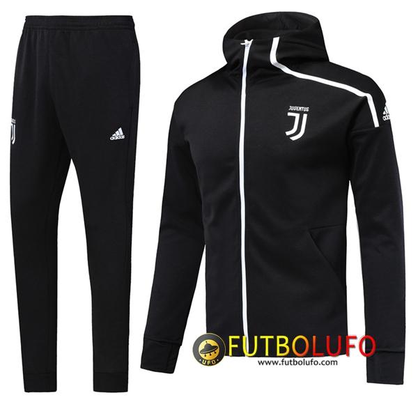Trajes Rompevientos Chaqueta Juventus Negro 2018/2019 + Pantalones