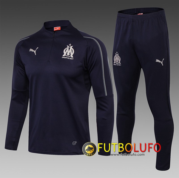 Chandal del Marsella OM Niño Azul oscuro 2018/2019 Sudadera + Pantalones