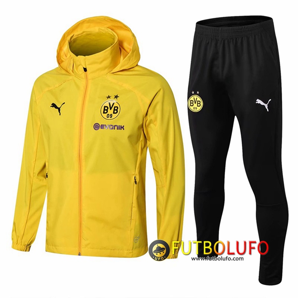 Trajes Rompevientos Chaqueta Dortmund BVB Amarillo 2018/2019 + Pantalones