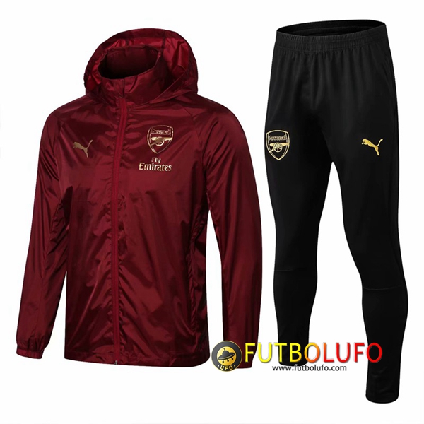 Trajes Rompevientos Chaqueta Arsenal Roja 2018/2019 + Pantalones