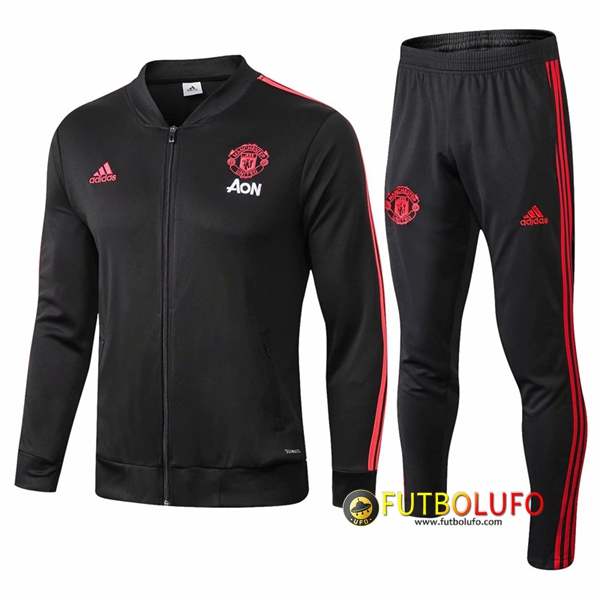Chandal del Manchester United Negro 2018/2019 Chaqueta + Pantalones
