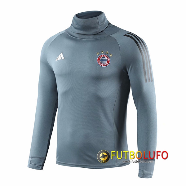 Sudadera de entrenamiento Bayern Munich Gris Cuello alto 2018 2019
