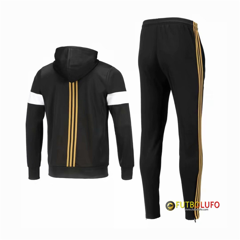 Nueva Chandal del Juventus Negro 2018/2019 Chaqueta con capucha + Pantalones Tailandia