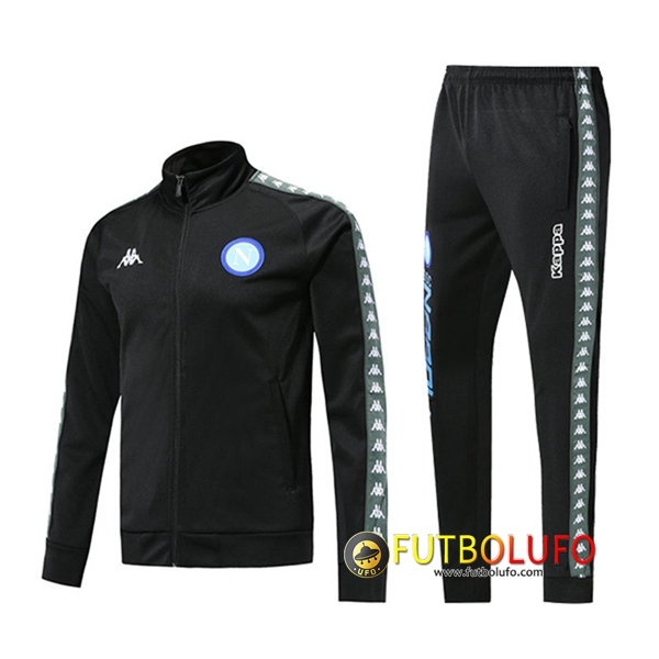 Chandal Futbol SSC Nápoles Negro 2018 2019 Chaqueta + Pantalones