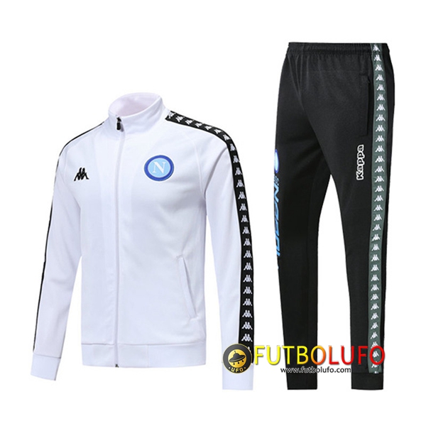 Chandal Futbol SSC Nápoles Blanco 2018 2019 Chaqueta + Pantalones