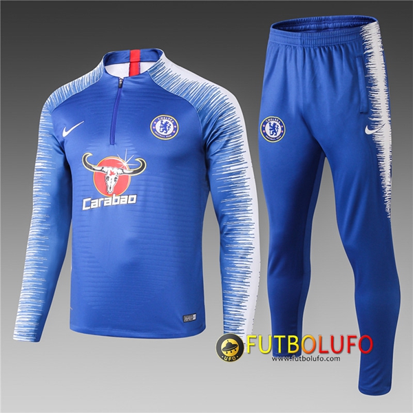Chandal Futbol FC Chelsea Azul Niño Strike Drill 2018 2019 Sudadera + Pantalones
