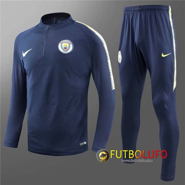 Chandal Futbol Manchester City Niño Azul oscuro 2018 2019 Sudadera + Pantalones